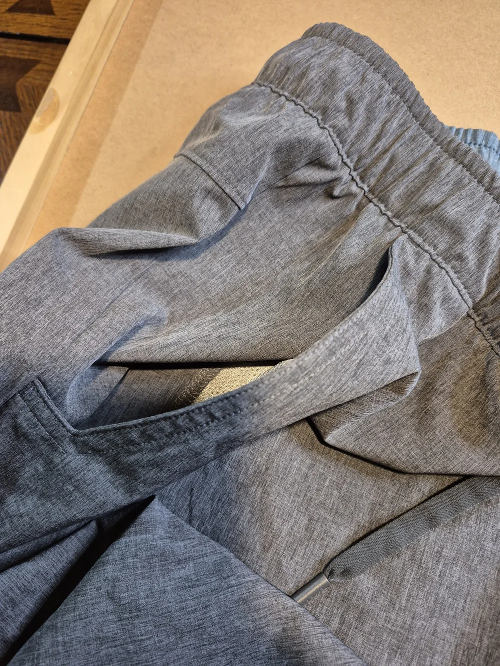Eddie Bauer Light Gray Athletic Drawstring Shorts 4564/7